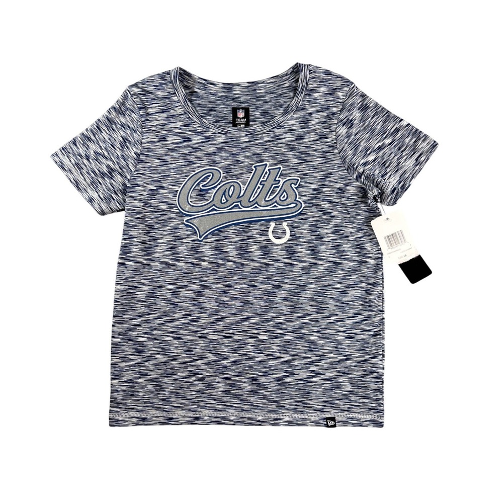 NFL Team Apparel Indianapolis Colts Space Dye T-Shirt New Era Blue White Small